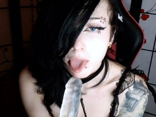 Sexy teen ebony solo toy masturbation